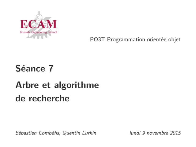 Arbre et algorithme de recherche