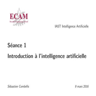 Intelligence Artificielle : Introdu...