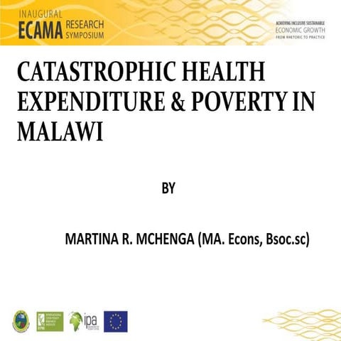 Catastrophic health expenditure and poverty and Malawi by Martina Rhino ...