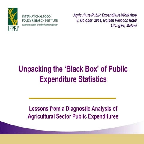 Unpacking the ‘Black Box’ of Public Expenditure Statistics by Tewodaj Mogues