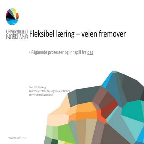 Fleksibel læring – veien fremover