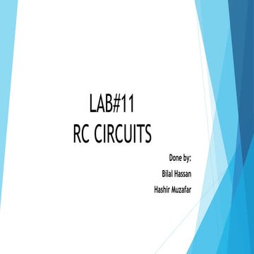 Electric circuit analysis 1 series RC circuit explanation presentation