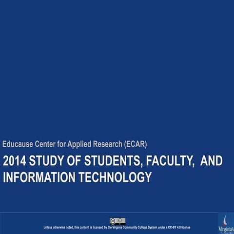 Distance Learning Peer Group | ECAR Survey Results | 2015