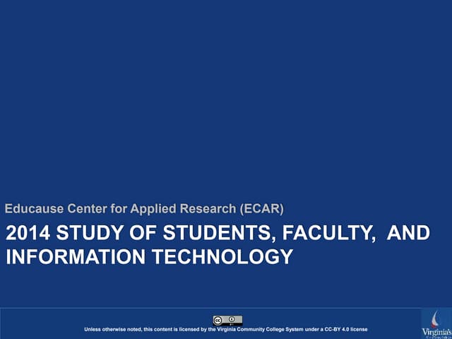 Distance Learning Peer Group | ECAR Survey Results | 2015