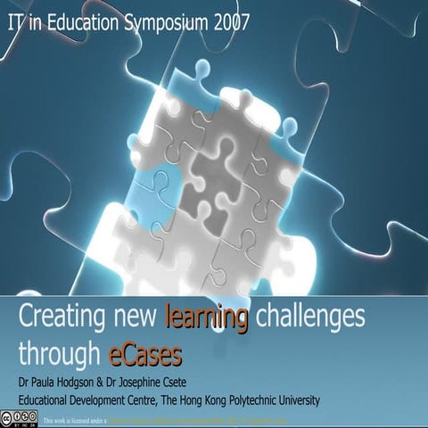 Creating new learning challenges through eCases