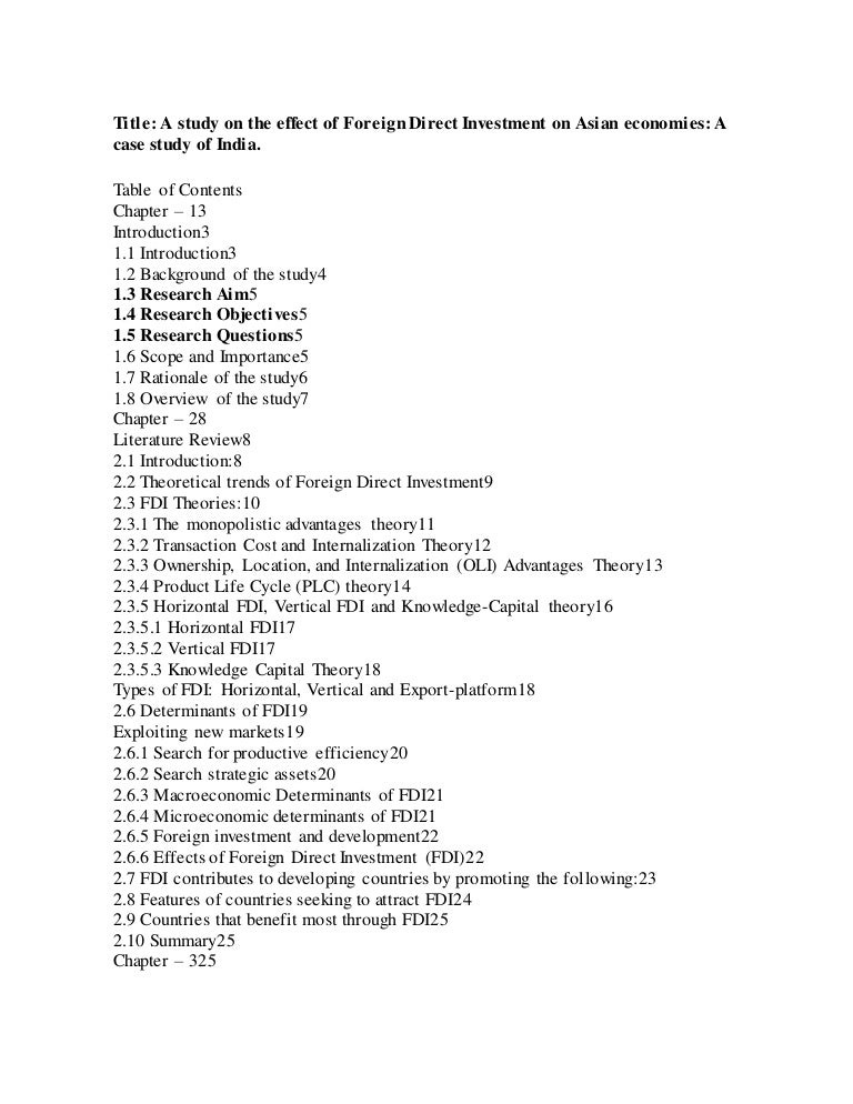 A Collection OF Topics For An MBA Dissertation In Finance