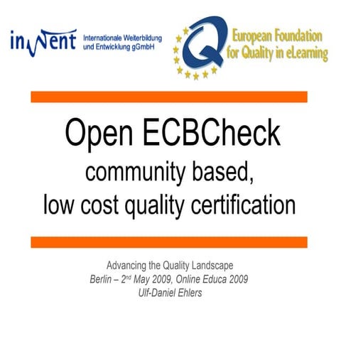 OPEN ECBCheck Presentation