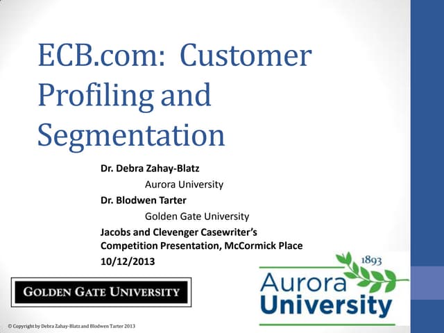 Teaching Descriptive Analytics, Customer Profiling and Clustering