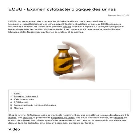 Ecbu examen-cytobacteriologique-des-urines-6584-nxpari ref8 | PDF