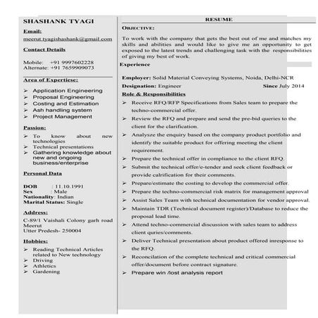 Metering Engineer_Resume | PDF