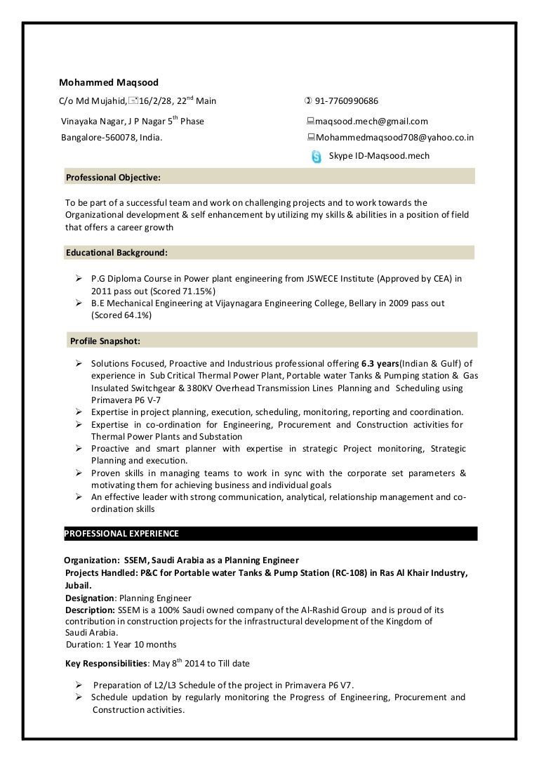 Planning Engineer Resumemech