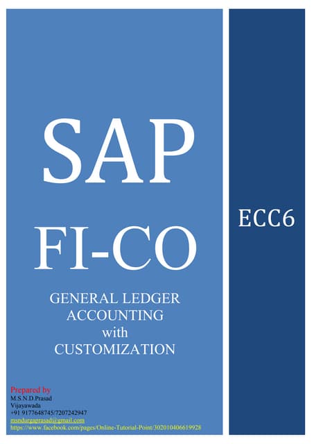 SAP FINANCE GENERAL LEDGER ACCOUNTING