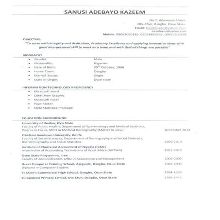 BAYO'S CV | DOCX