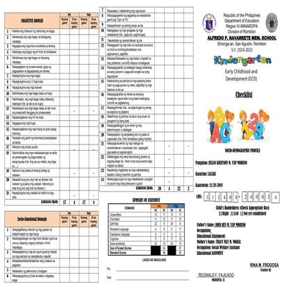 EDITED ECCD for kindergarten form in word | DOCX
