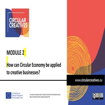 Module 2 How can Circular Economy be applied to creative businesses?