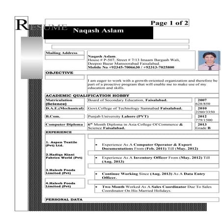 SAM CV 1 | DOC