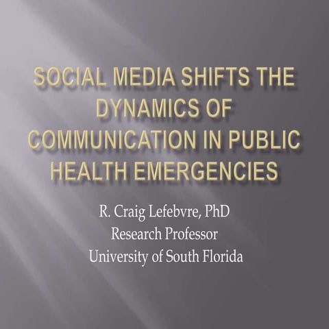 Social media shifts the dynamics of communication in public health emergencies
