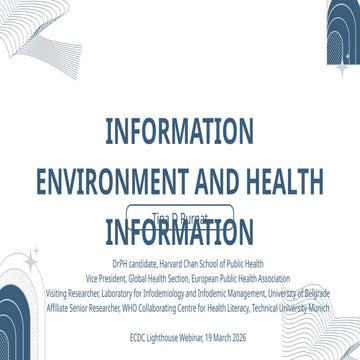 Understanding the Information Environment in Health: Challenges and ...