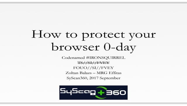 How to hide your browser 0-days