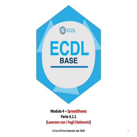 EXCEL - LAVORARE con i FOGLI ELETTRONICI