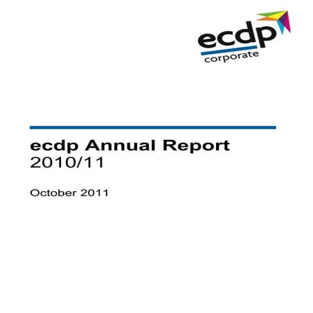 ecdp Annual Report 2010/11 | DOC