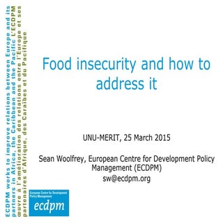 Food Insecurity and How to Address it
