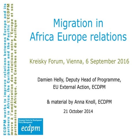 Migration in Africa Europe relations