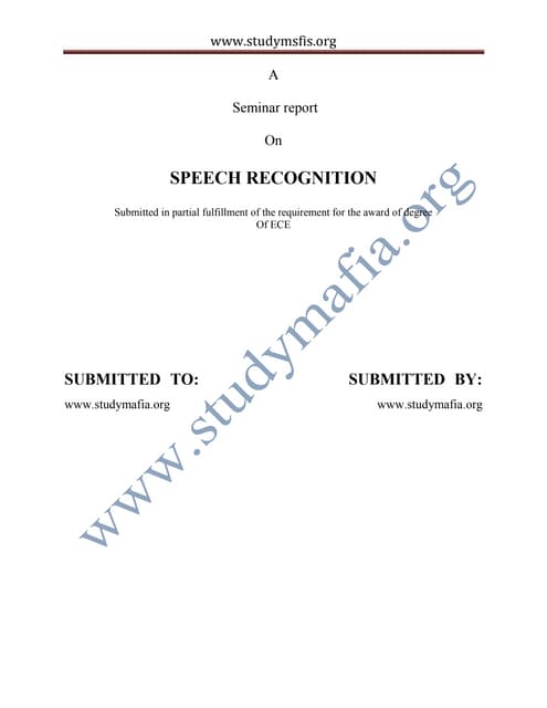 Ece speech-recognition-report