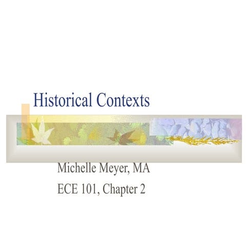 ECE 101 Historical Contexts