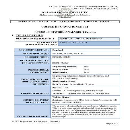 ECE203 Course Information
