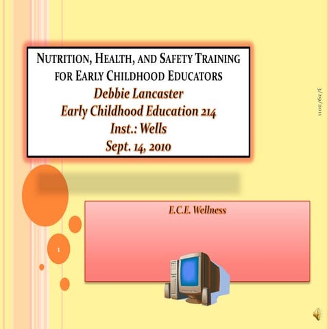 HEALTH, WELLNESS, AND SAFETY TRAINING FOR ECE
