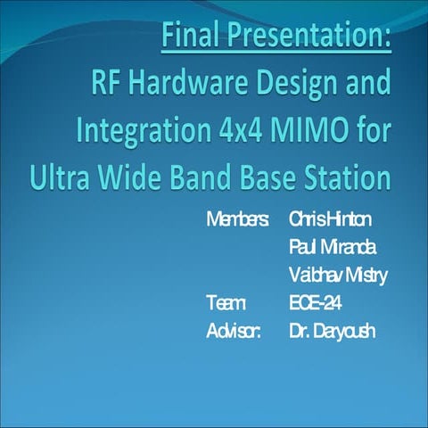 ECE 24 Final Report 052209