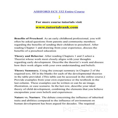 Ece 332 (ash) Teaching Effectively--tutorialrank.com