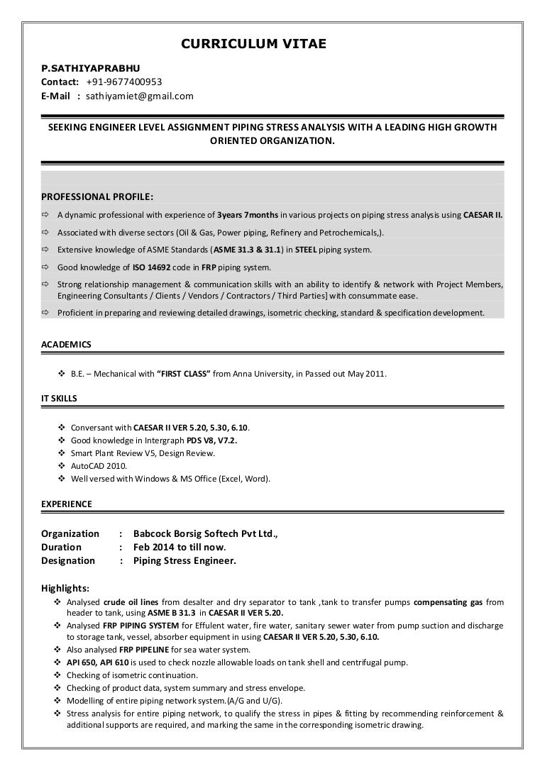 piping stress engineer sample resume piping stress engineer sample resume - Piping Field Engineer Sample Resume piping stress engineer sample resume piping stress engineer sample resume - Piping Field Engineer Sample Resume