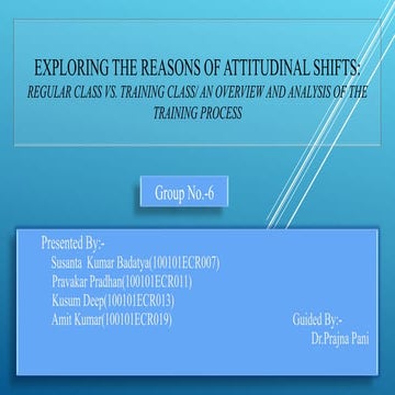 Reasons for attitudinal shift