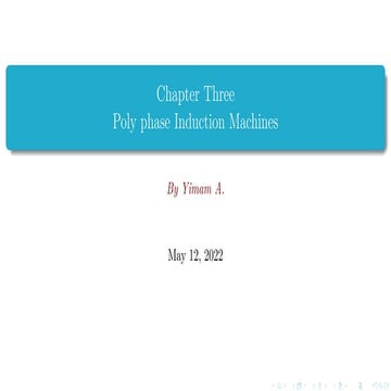  Three phase induction motors