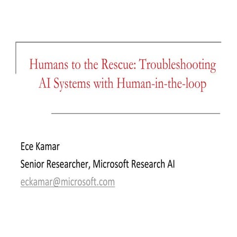 Humans to the Rescue: Troubleshooting AI Systems with Human-in-the-loop