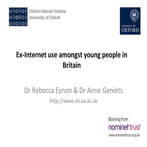 Ex-Internet Use of young people in Britain