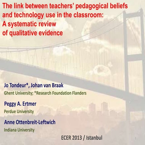 Understanding the relationship between pedagogical beliefs and technology use...