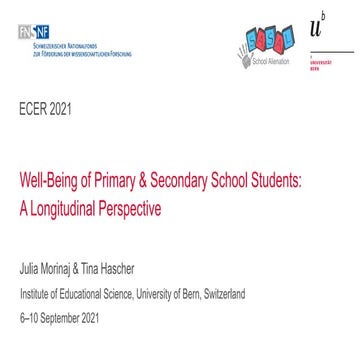 Well-Being of Primary and Secondary School Students: A Longitudinal Perspective