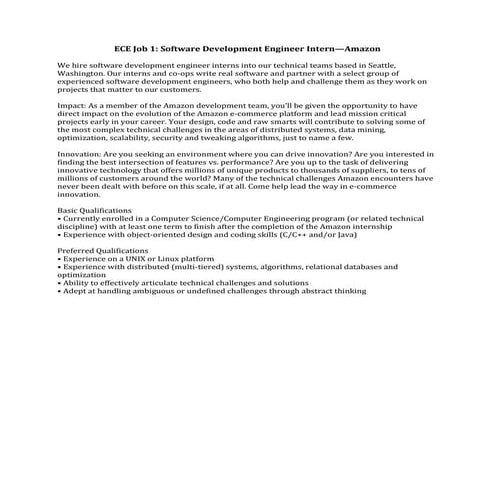 ECE specific internship offers for exam