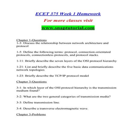 Ecet 375  Enhance teaching / snaptutorial.com