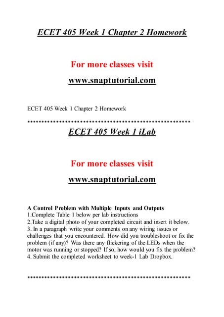 ECET 405  Education Organization - snaptutorial.com