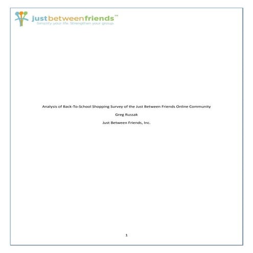 Back-To-School Shopping Survey Analysis
