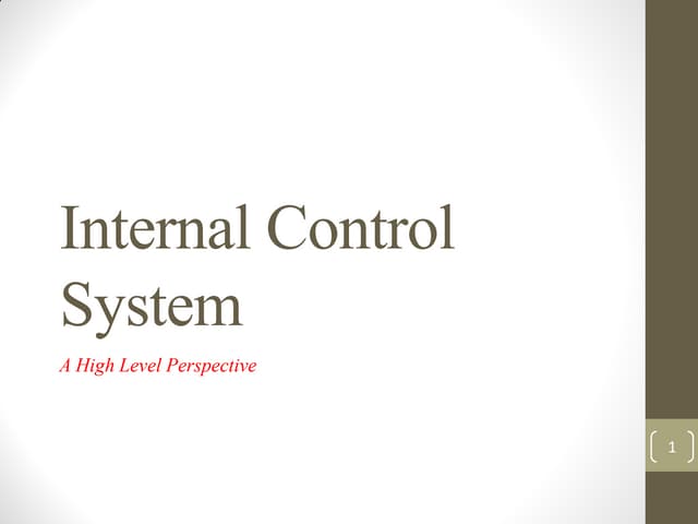 Internal control system