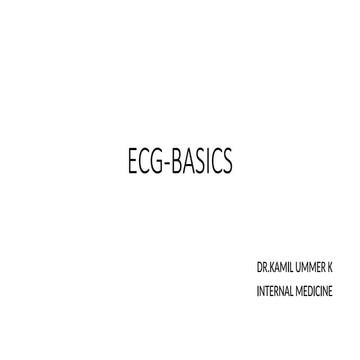 ECG - basic techniques for medical students | PPTX