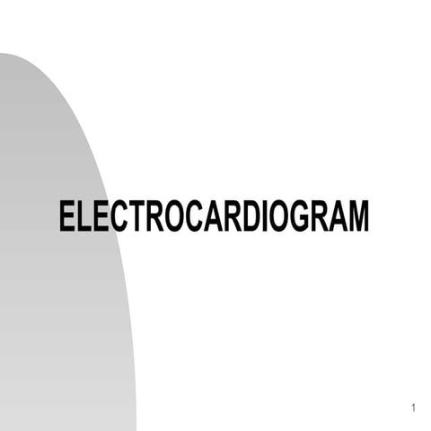 ELECTROCARDIOGRAPHY (ECG) | PPTX