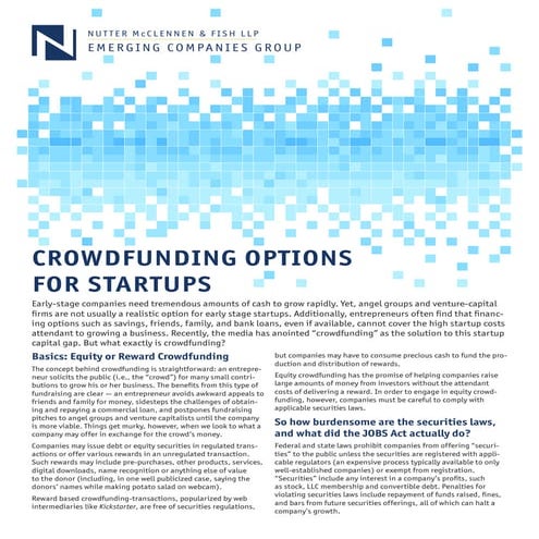 Crowdfunding Options for Startups