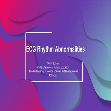 ECG Rhythm Abnormalities