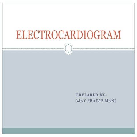 Ecg (electrocardiogram) | PPTX